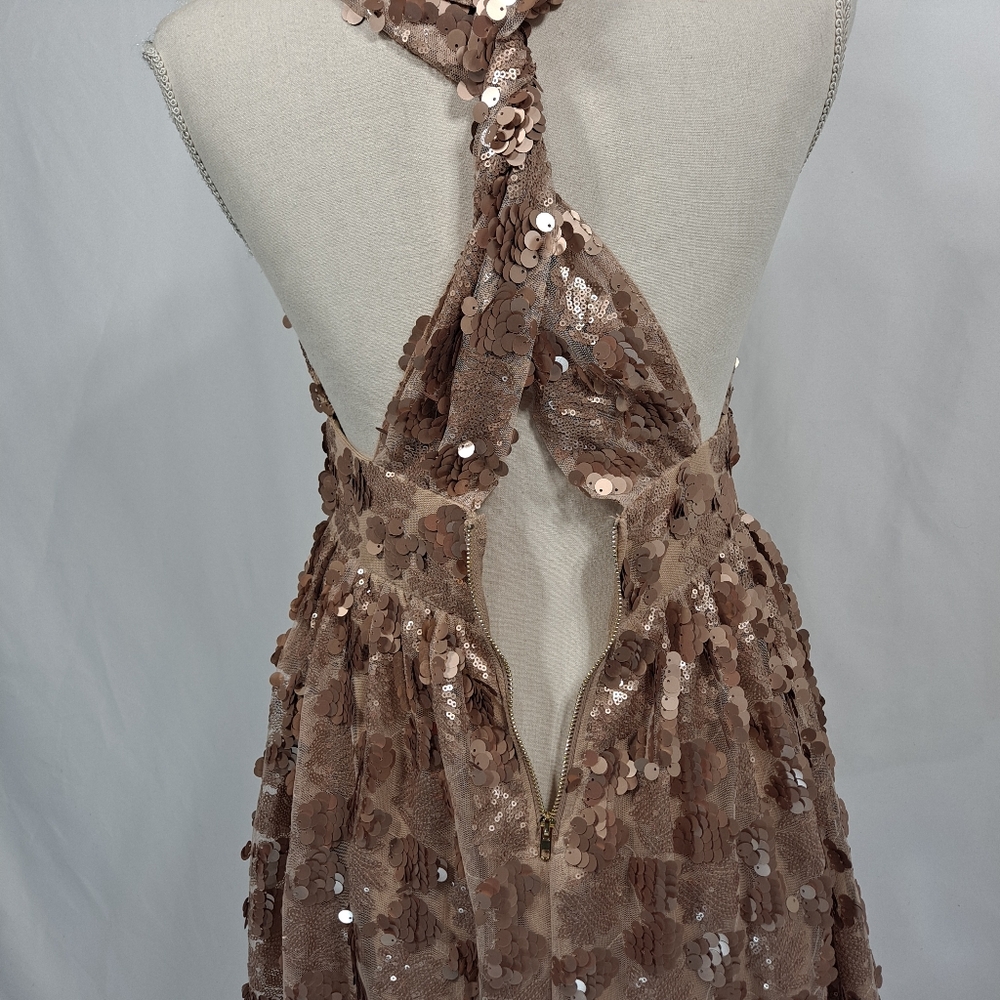 Lulu's Gold Got That Glam Sequined Dress - Picture 16 of 16